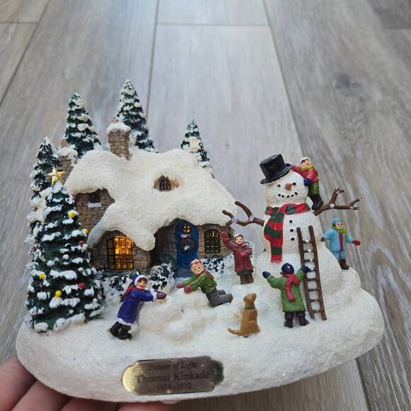 Thomas Kinkade Everett's Cottage house 1998 lighted teleflora collectible batter - Picture 5 of 14